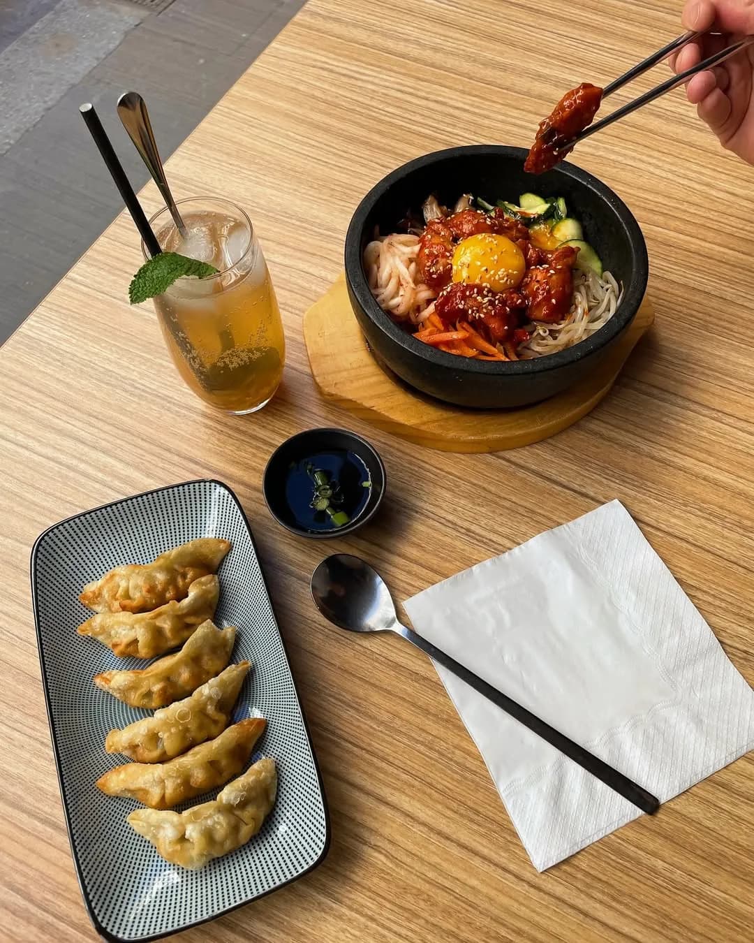 Bibimbap and Mandu at Dolsot Paris 9e