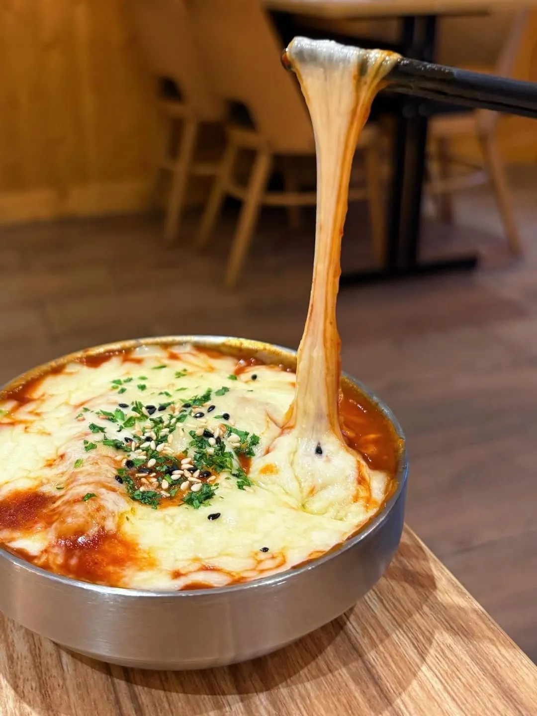 Cheese Tteokbokki at Dolsot Paris